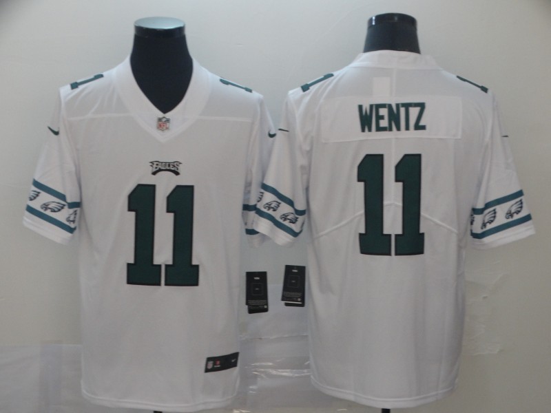 Men's Philadelphia Eagles Carson Wentz #11 White Jersey